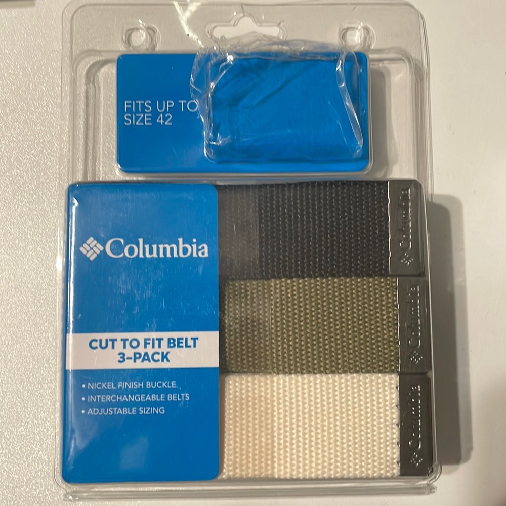 Cut to fit Columbia Belts without buckle.